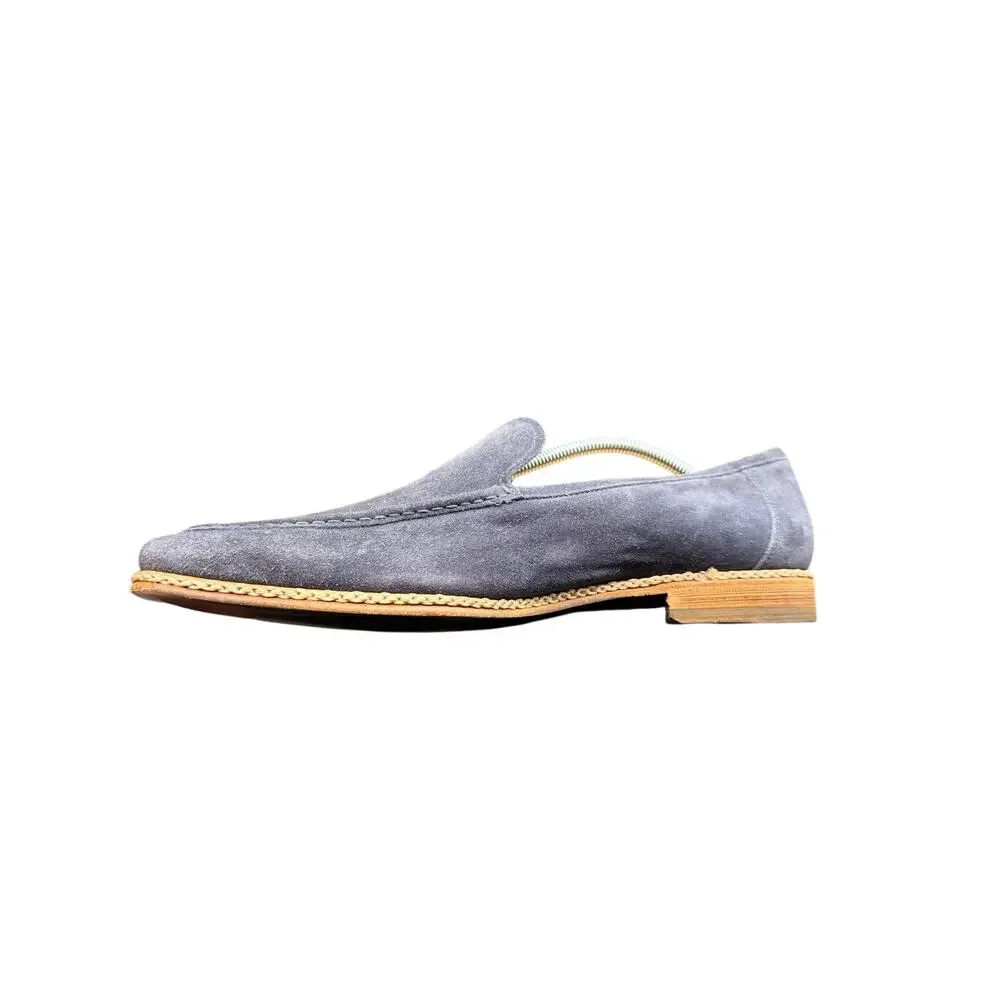 J. Wilton Blue Suede Loafers EU 42 US 9 Made in Italy Vero Cuoio